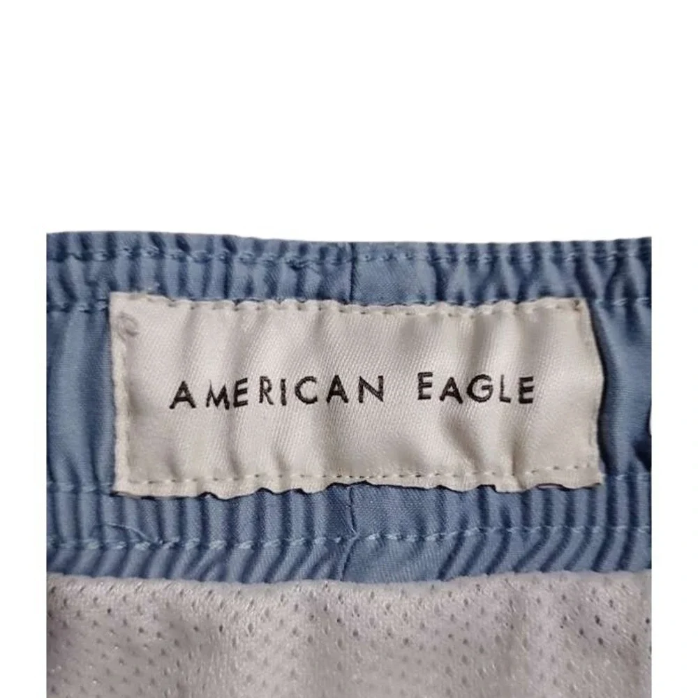 American Eagle Outfitters‎ Mens Swim Trunks Tropical Floral XL Blue Waistband